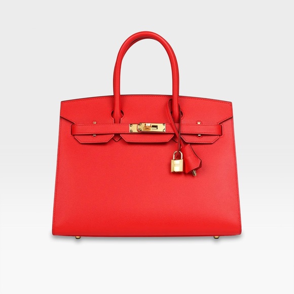 Hermes Handbags - Hermès - Birkin Sellier 30 - Rouge De Coeur Madame